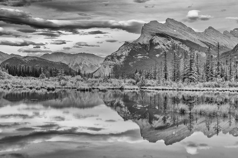 Canada-Alberta-Banff National Park Mt Rundle reflected in Vermillion Lakes art print by Jaynes Gallery for $57.95 CAD